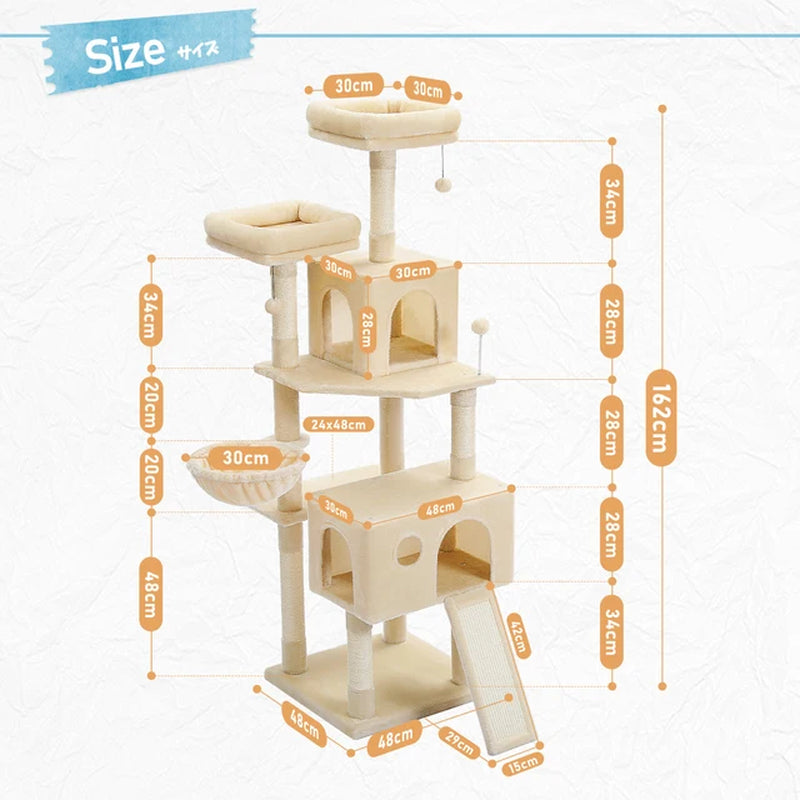 Domestic Delivery Multi-Level Cat Tree Tower Climb Furniture Scratching Post for Indoor House Pet Supplies Kitten Toy Cozy Condo